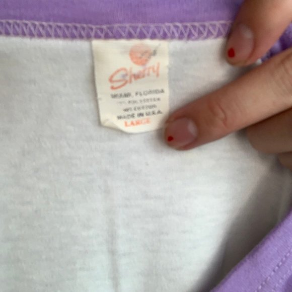 Vintage Disney Mickey Mouse Lavender Baseball Tee - Picture 6 of 6